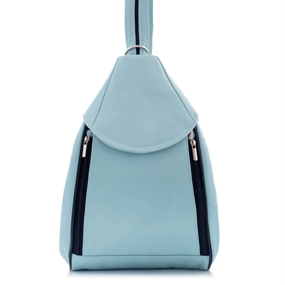 blekitna skora naturalna plecak worek damski belveder rene17